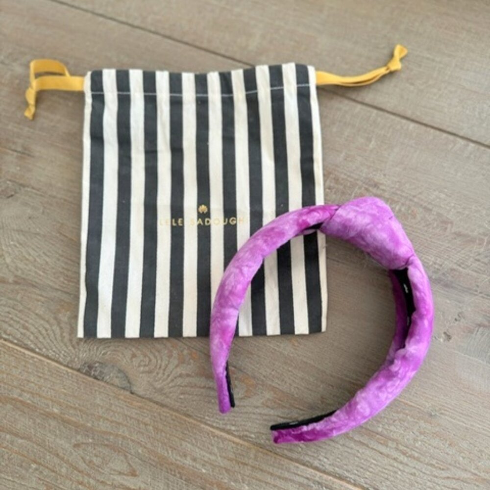 LELE SADOUGHI Velvet Knotted Headband In Byzantium